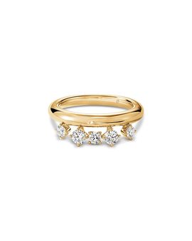 Hearts On Fire Hearts On Fire 18K Yellow Gold Floating Diamond Barre Ring