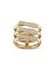 Hearts On Fire Hearts On Fire 18K Yellow Gold Inside/Out Diamond Pave Trio Row Ring - 2