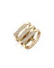 Hearts On Fire Hearts On Fire 18K Yellow Gold Inside/Out Diamond Pave Trio Row Ring - 3