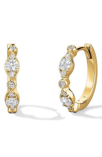 HEARTS ON FIRE HEARTS ON FIRE Regal Diamond Hoop Earrings