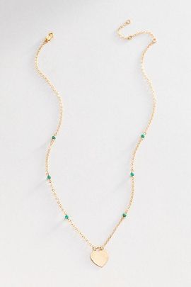 Heather Hawkins Hammered Heart Padlock Necklace