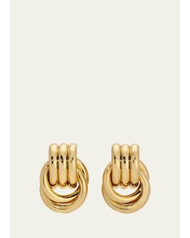 Heaven Mayhem Baby Knot Earrings, Gold