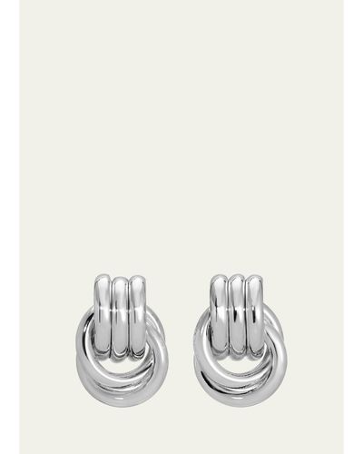 Heaven Mayhem Baby Knot Earrings, Silver