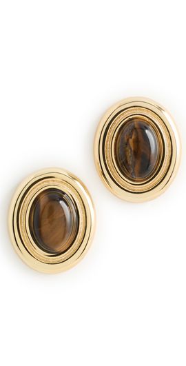 Heaven Mayhem Heaven Mayhem Prize Earrings Tigers Eye Gold One