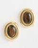 Heaven Mayhem Heaven Mayhem Prize Earrings Tigers Eye Gold One - 2