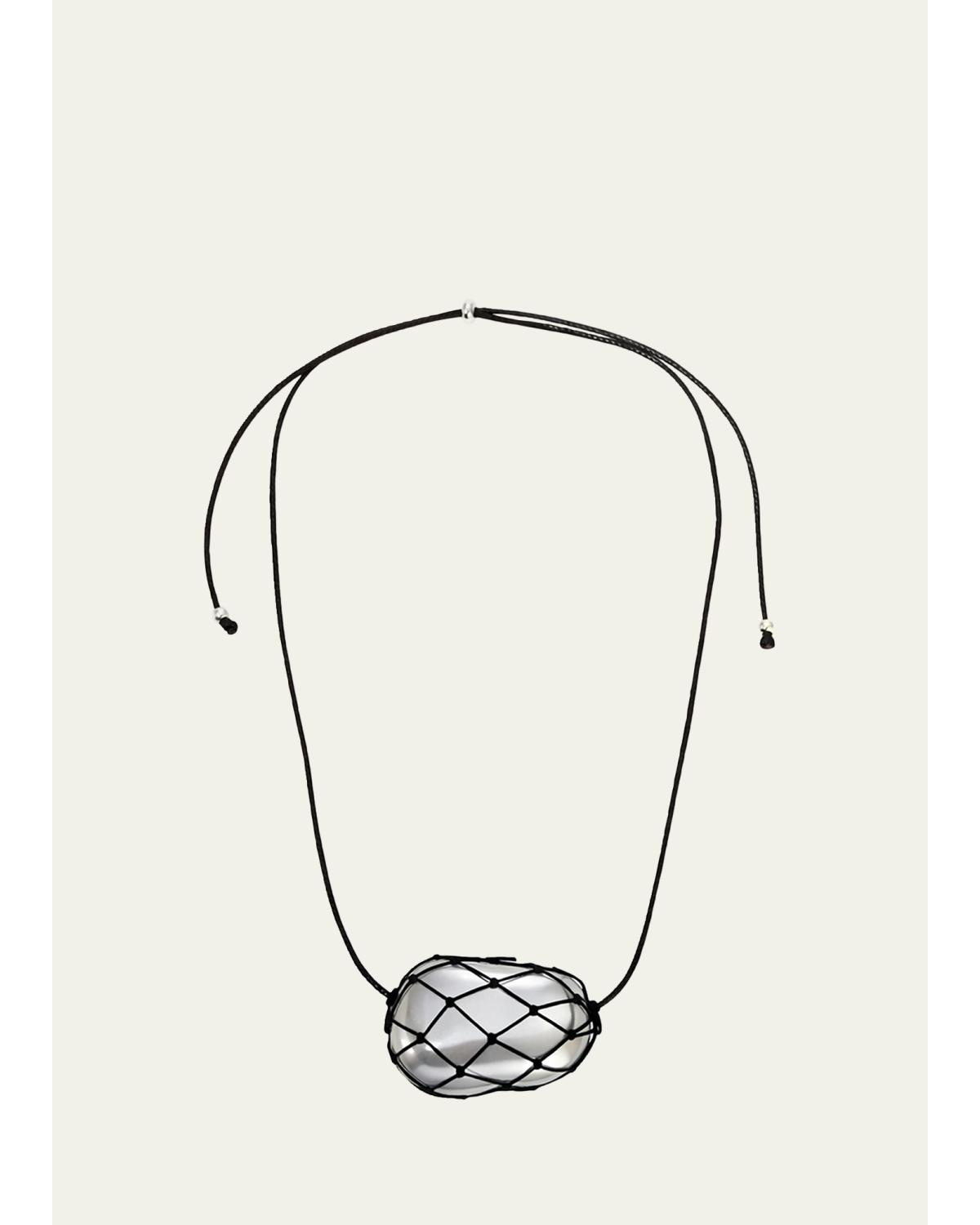 Heaven Mayhem Julia Net Necklace, Silver