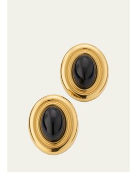 Heaven Mayhem Prize 18K Gold Plated Earrings, Black