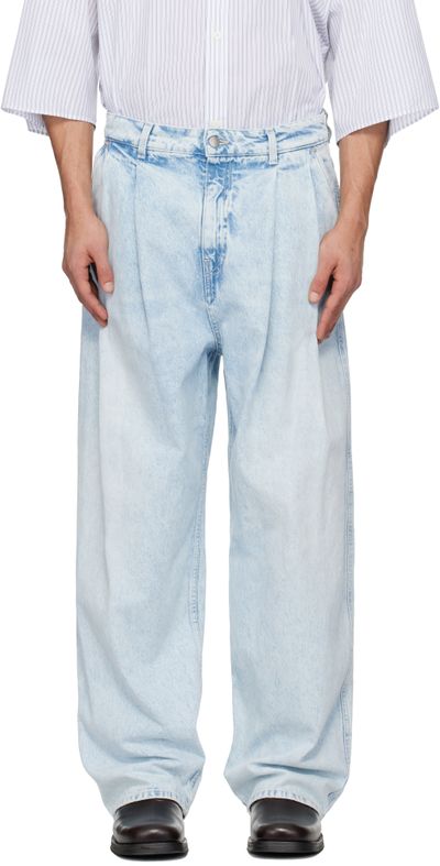 Hed Mayner Hed Mayner Blue Light Wash Pleated Jeans