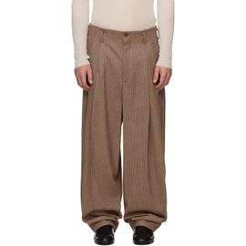 Hed Mayner Hed Mayner Brown Check Trousers