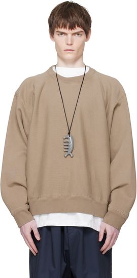 Hed Mayner Hed Mayner Brown Embroidered-Logo Sweatshirt
