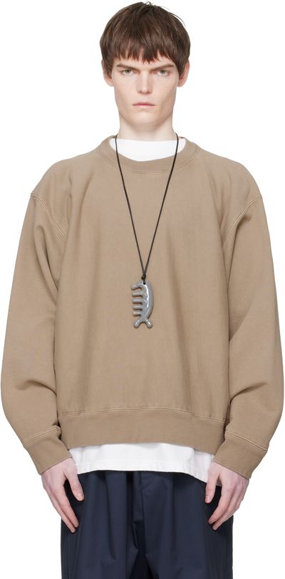 Hed Mayner Hed Mayner Brown Embroidered-Logo Sweatshirt