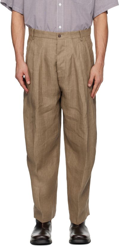 Hed Mayner Hed Mayner Brown Linen Trousers