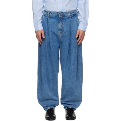 Hed Mayner Hed Mayner Bue Pleated Jeans
