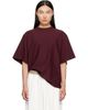 Hed Mayner Hed Mayner Burgundy Embroidered T-Shirt - 1