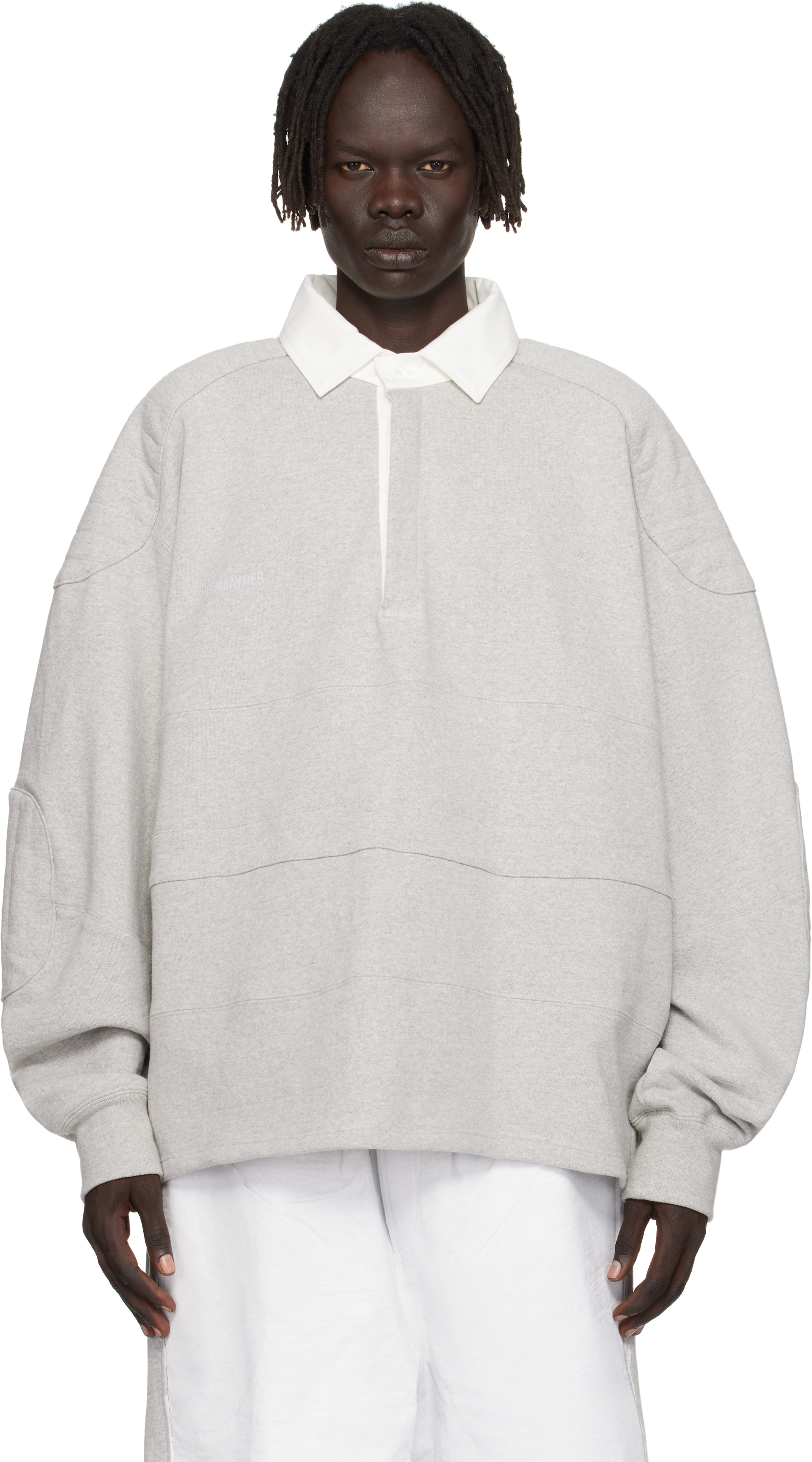 Hed Mayner - Gray Paneled Polo