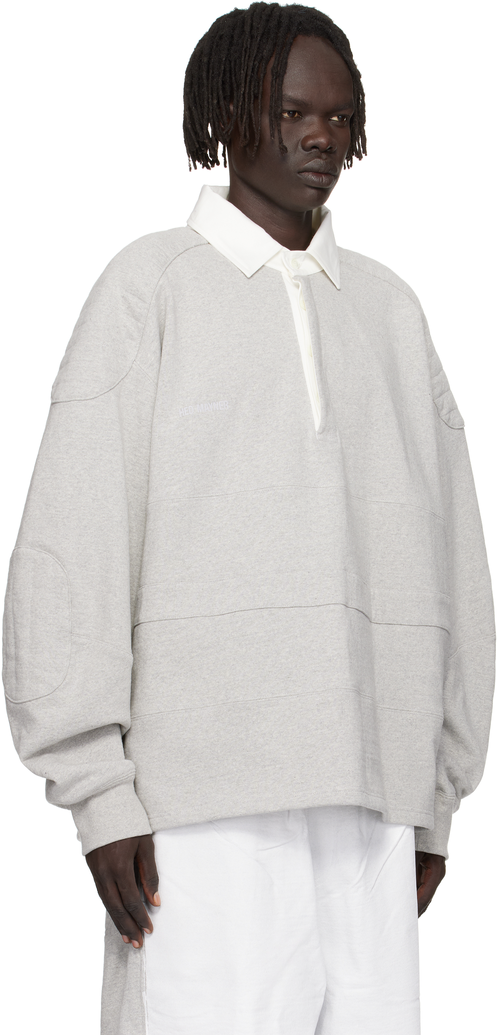 HED MAYNER クルーネック Hed Mayner - Gray Paneled Polo