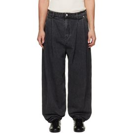 Hed Mayner Hed Mayner Gray Pleated Denim Jeans