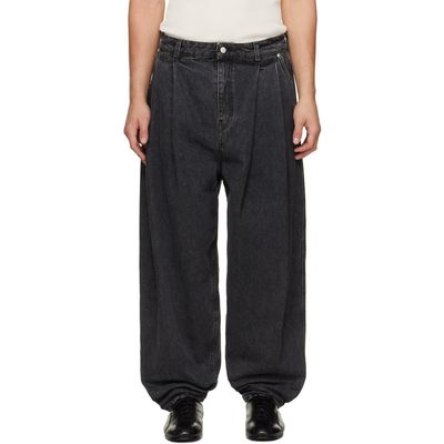 Hed Mayner Hed Mayner Gray Pleated Denim Jeans