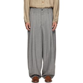 Hed Mayner Hed Mayner Gray Striped Trousers
