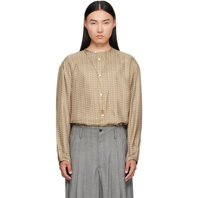Hed Mayner Hed Mayner Green Printed Shirt