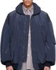 Hed Mayner Hed Mayner Navy Crinkled Bomber Jacket - 1
