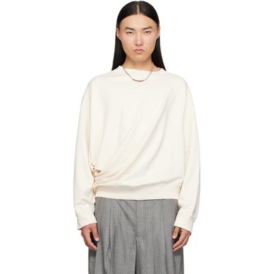 Hed Mayner Hed Mayner Off-White Asymmetric Sweatshirt