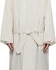 Hed Mayner Hed Mayner Off-White Crinkled Trench Coat - 1