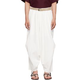 Hed Mayner Hed Mayner Off-White Embroidered Sweatpants