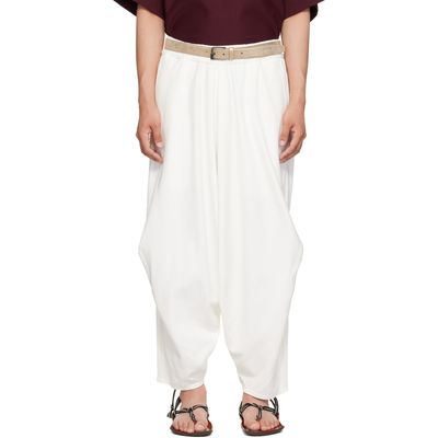 Hed Mayner Hed Mayner Off-White Embroidered Sweatpants