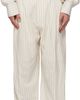 Hed Mayner Hed Mayner Off-White Pinstripe Trousers - 1