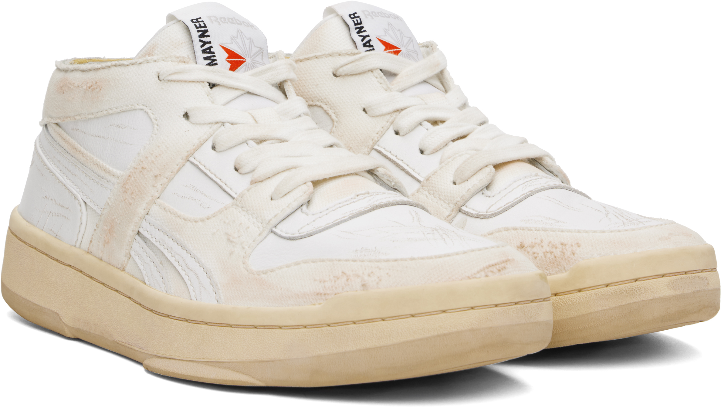 Hed Mayner - Off-White Reebok Classics Edition BB5600 Cut Sneakers
