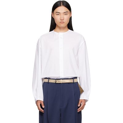 Hed Mayner Hed Mayner White Band Collar Shirt