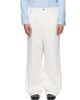 Hed Mayner Hed Mayner White Textured Denim Jeans - 1