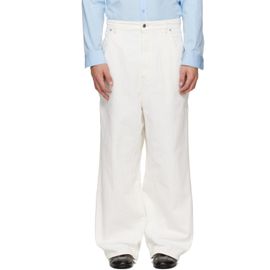 Hed Mayner Hed Mayner White Textured Denim Jeans