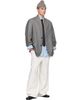 Hed Mayner Hed Mayner White Textured Denim Jeans - 4