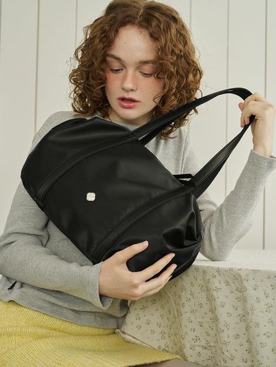Heeari Aurora Shirring Duffle Bag_Black