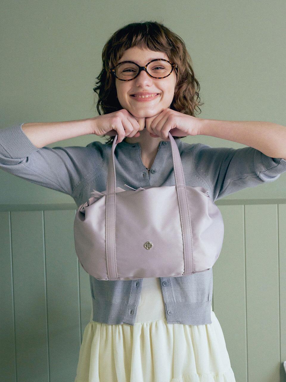 Heeari Aurora Shirring Duffle Mini Bag_Lilac