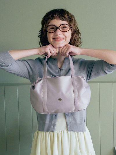 Heeari Aurora Shirring Duffle Mini Bag_Lilac