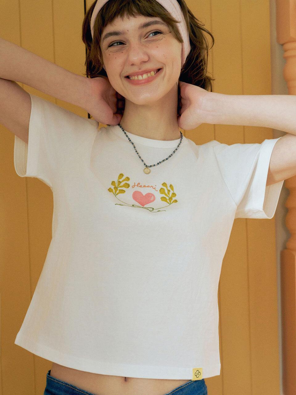 Heeari Girls Crop Cotton T-shirt
