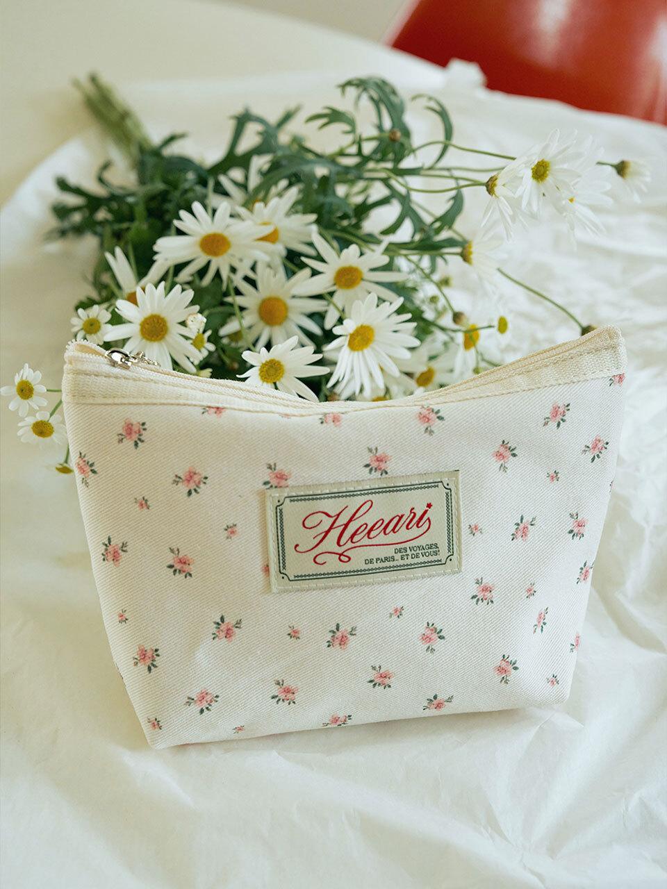 Heeari Voyage Cotton Pouch_Floral