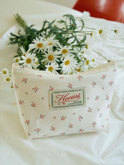 Heeari Voyage Cotton Pouch_Floral