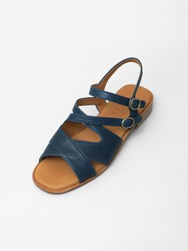 heenn Leather Crossover Sandals_Indigo