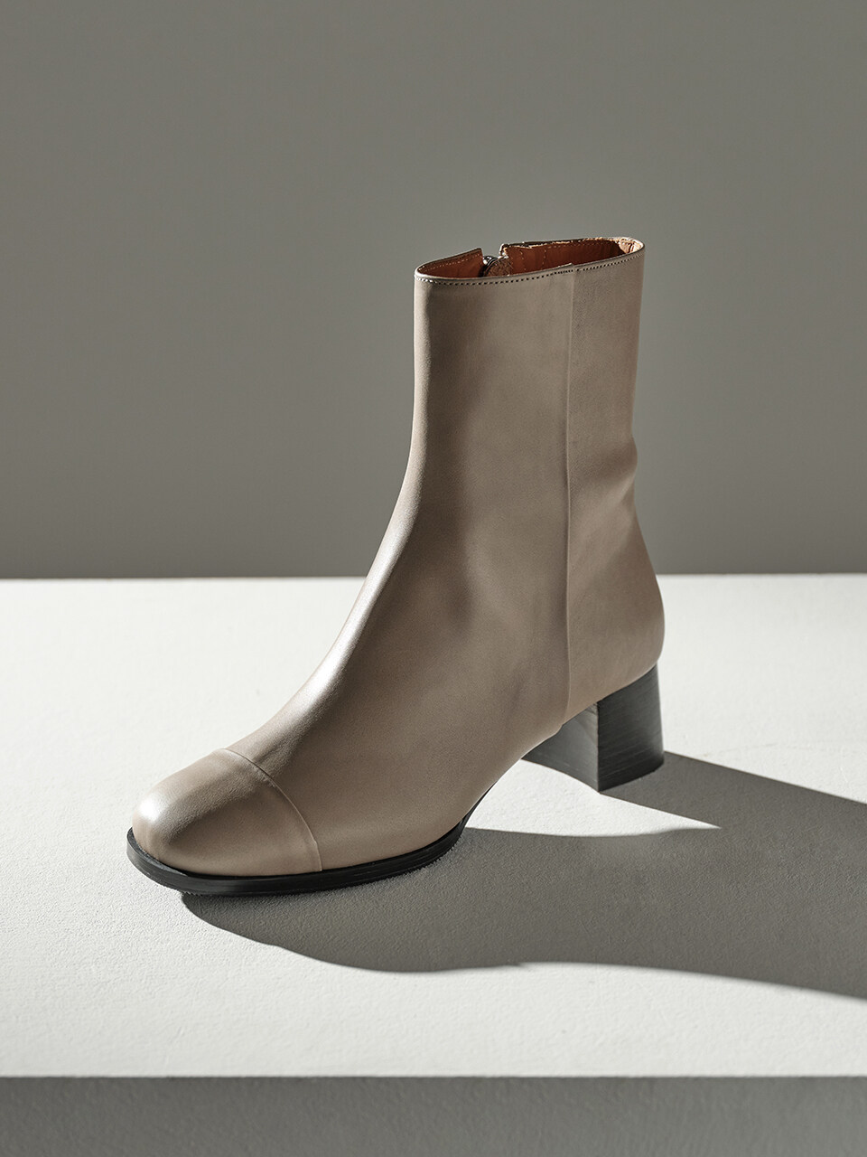 heenn OVER THE ANKLE BOOTS _ WARM GREY