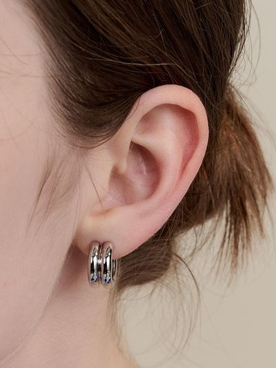 Hei Double Chubby Hoop Earring