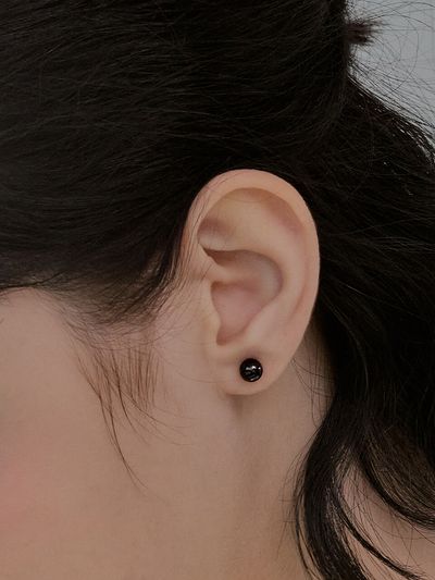 Hei Onyx Ball Earrings