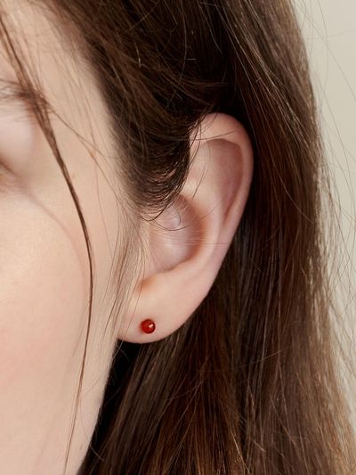 Hei Red Onyx Earring