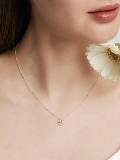Hei Sterling Silver 925 Dandelion Pendant Necklace