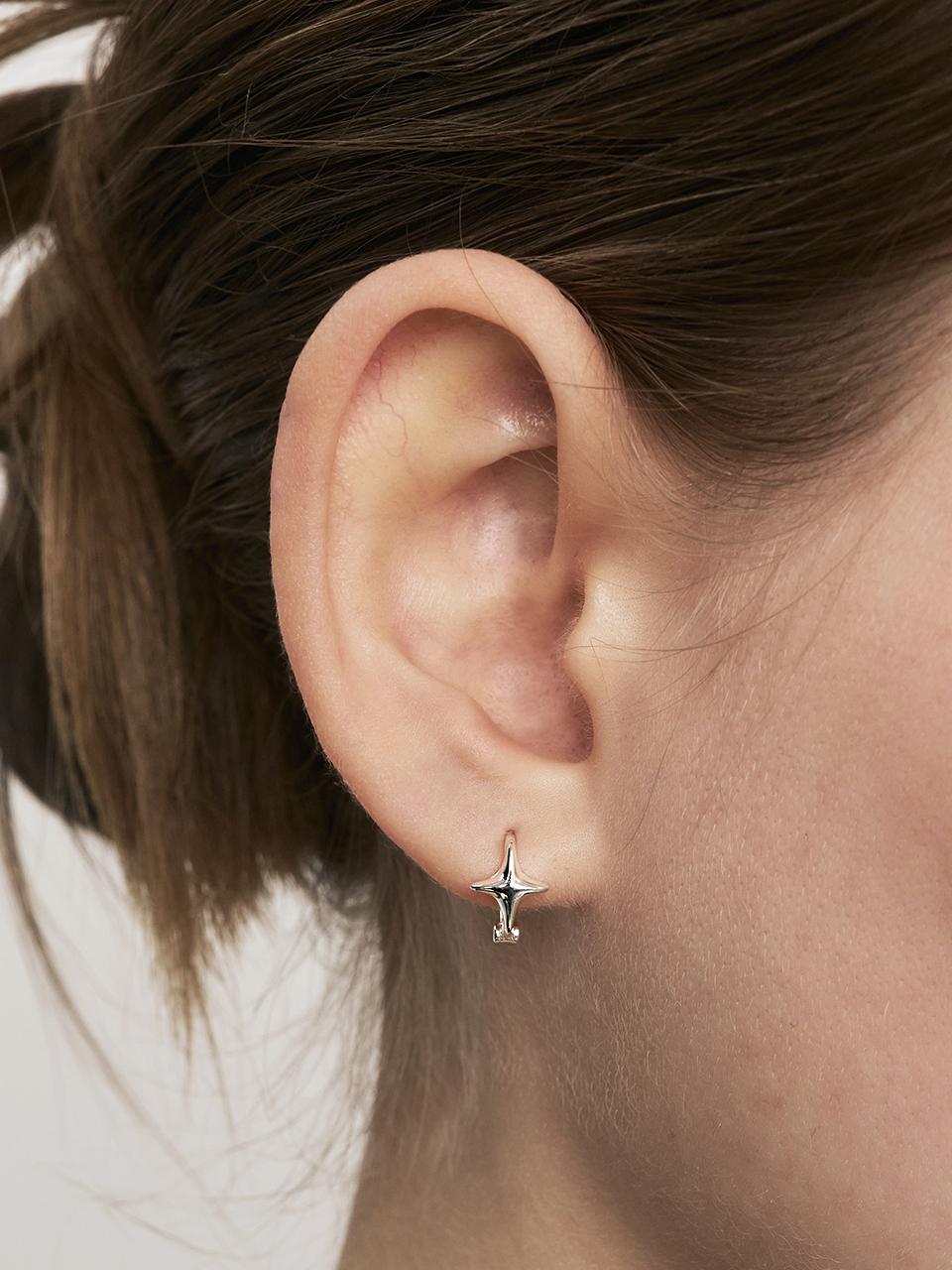Hei Sterling Silver 925 Shooting Star One-Touch Earring