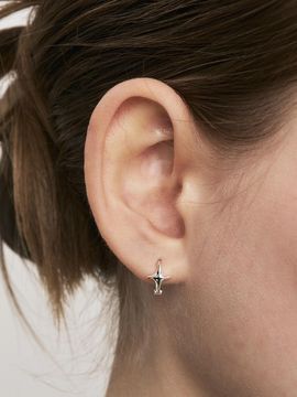 Hei Sterling Silver 925 Shooting Star One-Touch Earring