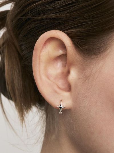 Hei Sterling Silver 925 Shooting Star One-Touch Earring